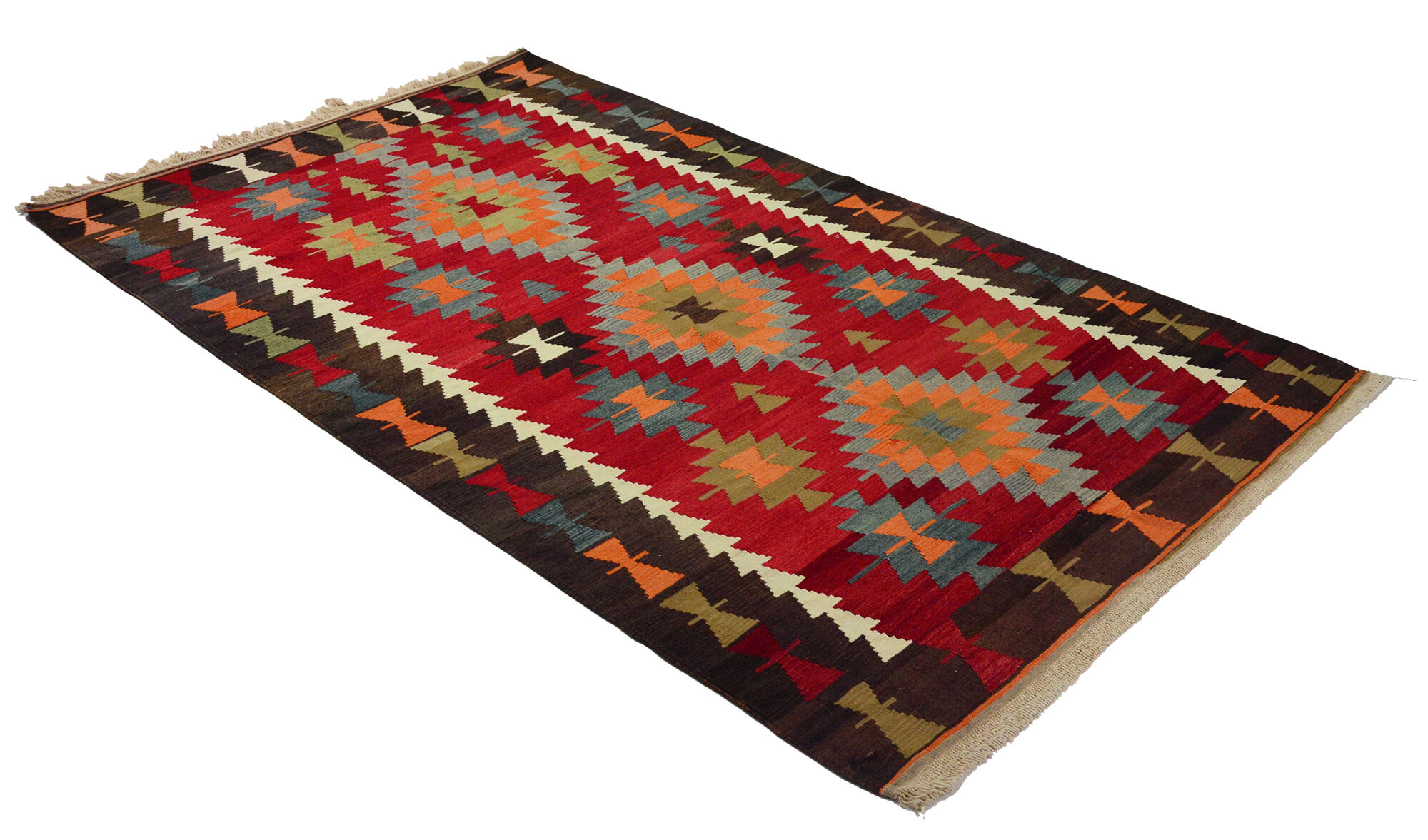 Anatolian handmade kilim rug 300 cm x 182 cm