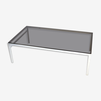 Chromium coffee table and 60s smoked glass
