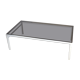 Table basse chrome et verre fumé années 60