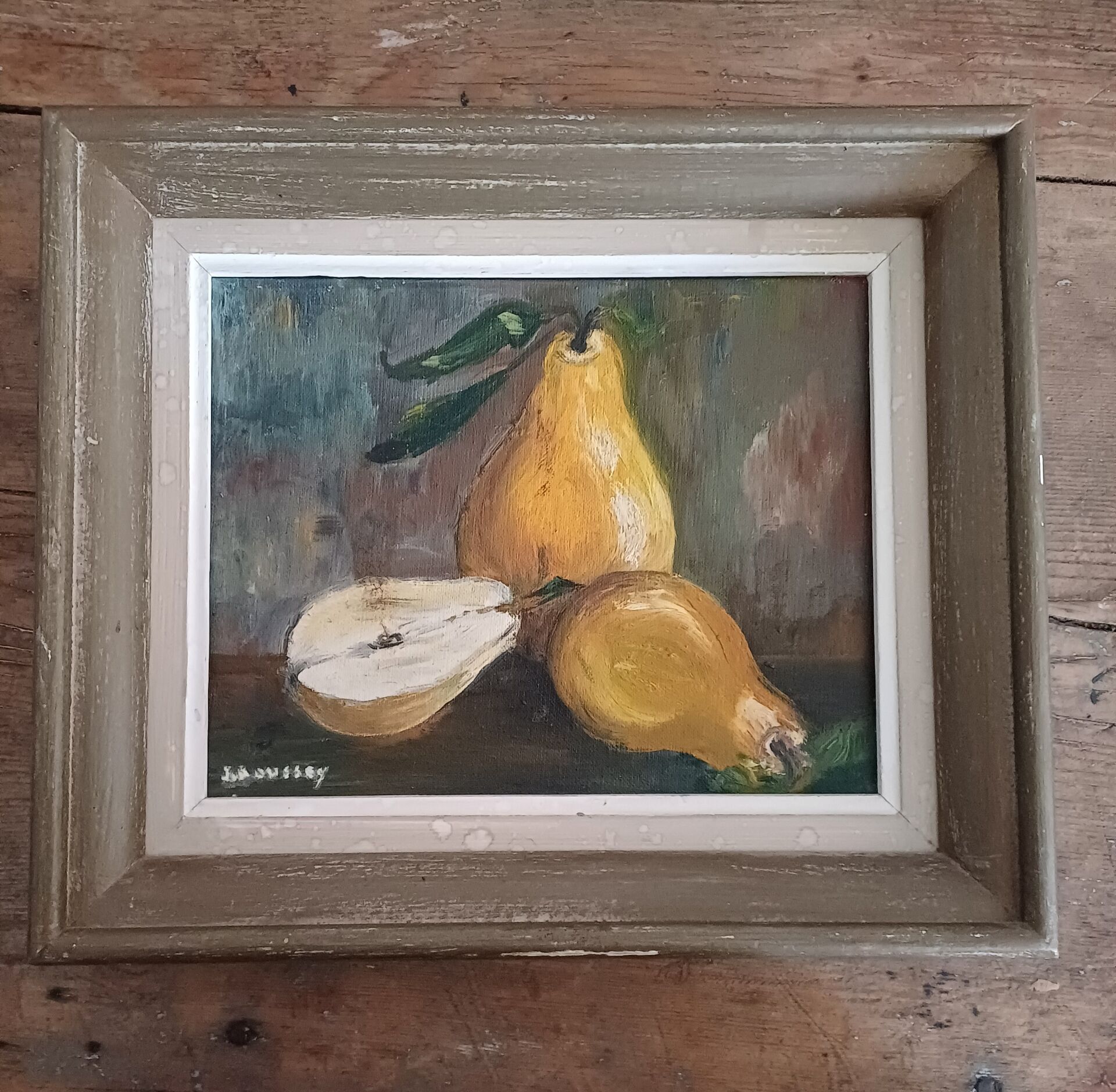 Tableau nature morte poires