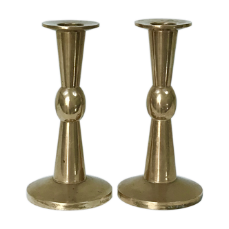 Brass candlestick duo