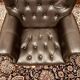 Chaise de directeur Chesterfield classique anglaise noire
