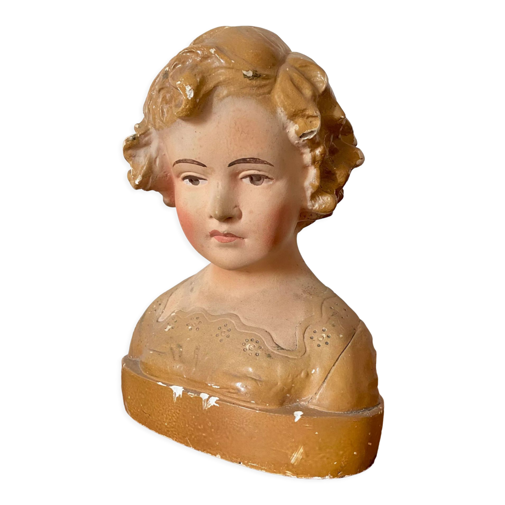 Buste Féminin en Plâtre ▷ Brocante Antiquités ▷Objets Déco 31
