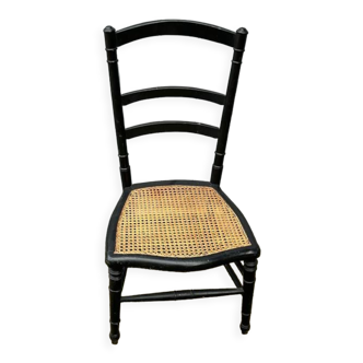 Black chair Napoleon III seated in canning