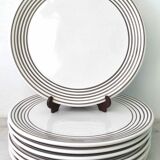 Set of 7 ceramic dessert plates