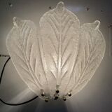 Murano glass leaf sconces, set of 2