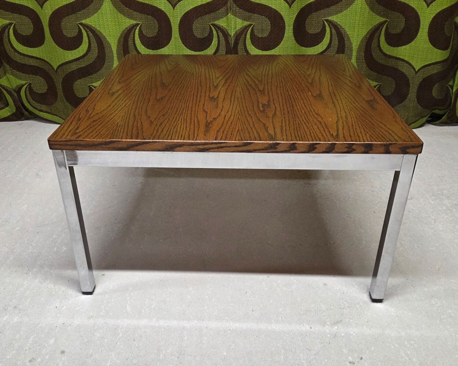 1970s vintage chrome coffee table.