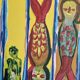 Lithograph, at the little bar, Beaujolais Nouveau, artist's proof, numbered signed, 76 x 55 cm