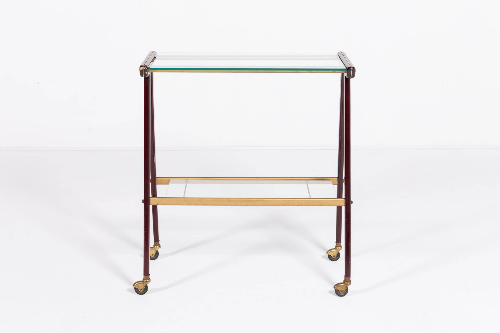 1960’s Italian Mid-Century Modern sculptural side table/serving cart