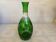 Green cut crystal bottle