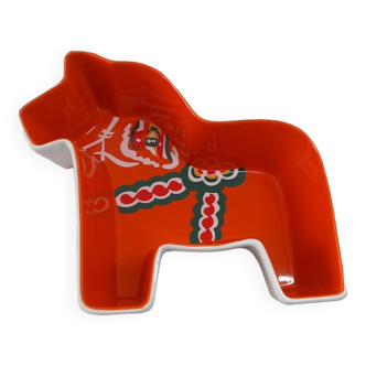 Swedish Dala Horse Serving Dish