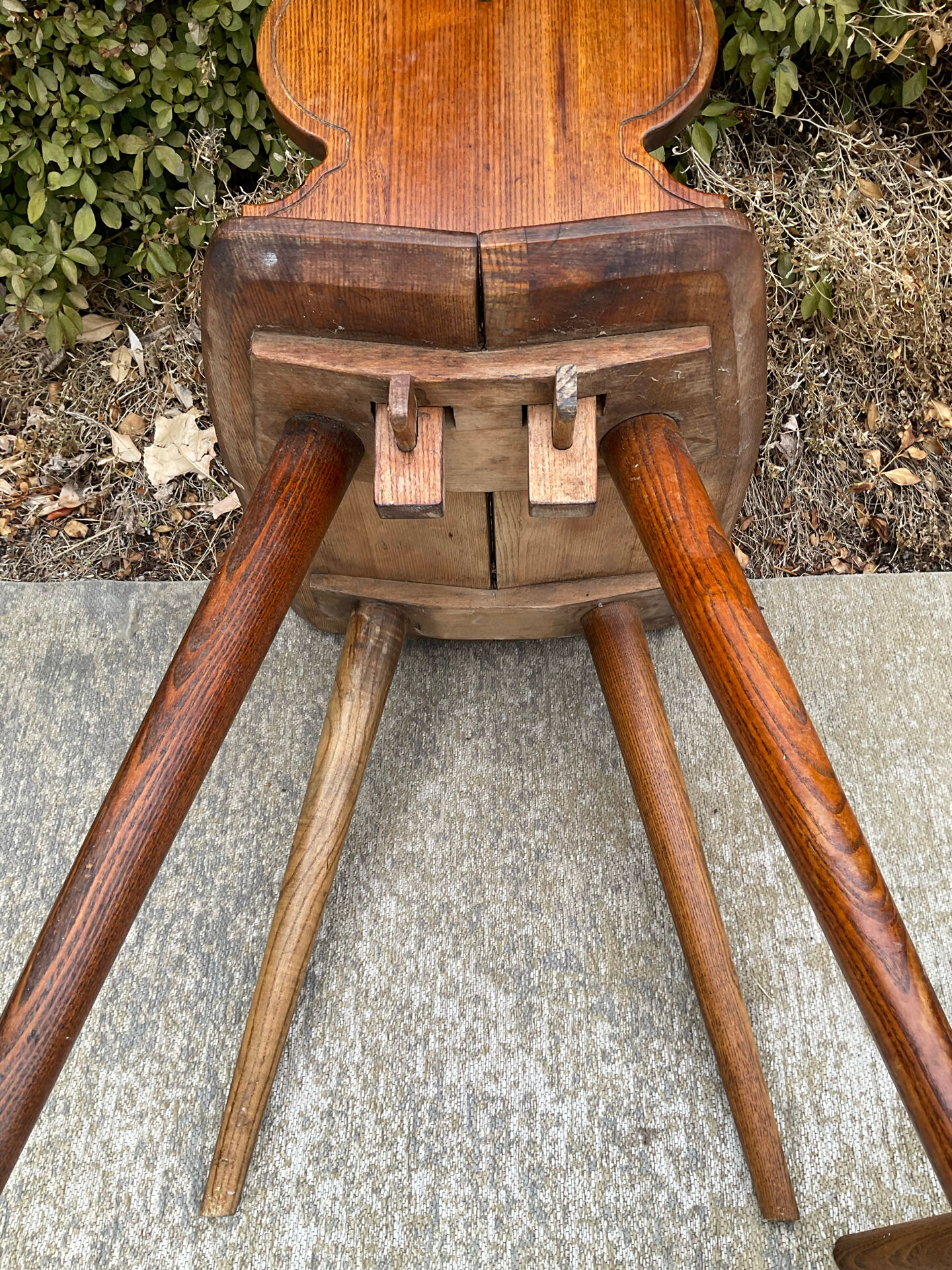 Pair of vintage Tyrolean chairs in solid wood