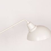 Lampe de bureau inclinable en métal blanc 1960.