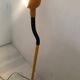 Yellow gooseneck floor lamp 50s-60s