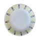 Hollow plate in enamelled ceramic FB number 63 design and vintage pattern