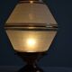 Art Deco table lamp with granite glass globe