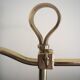 Desk lamp in brass with a swan neck and green opaline glass.