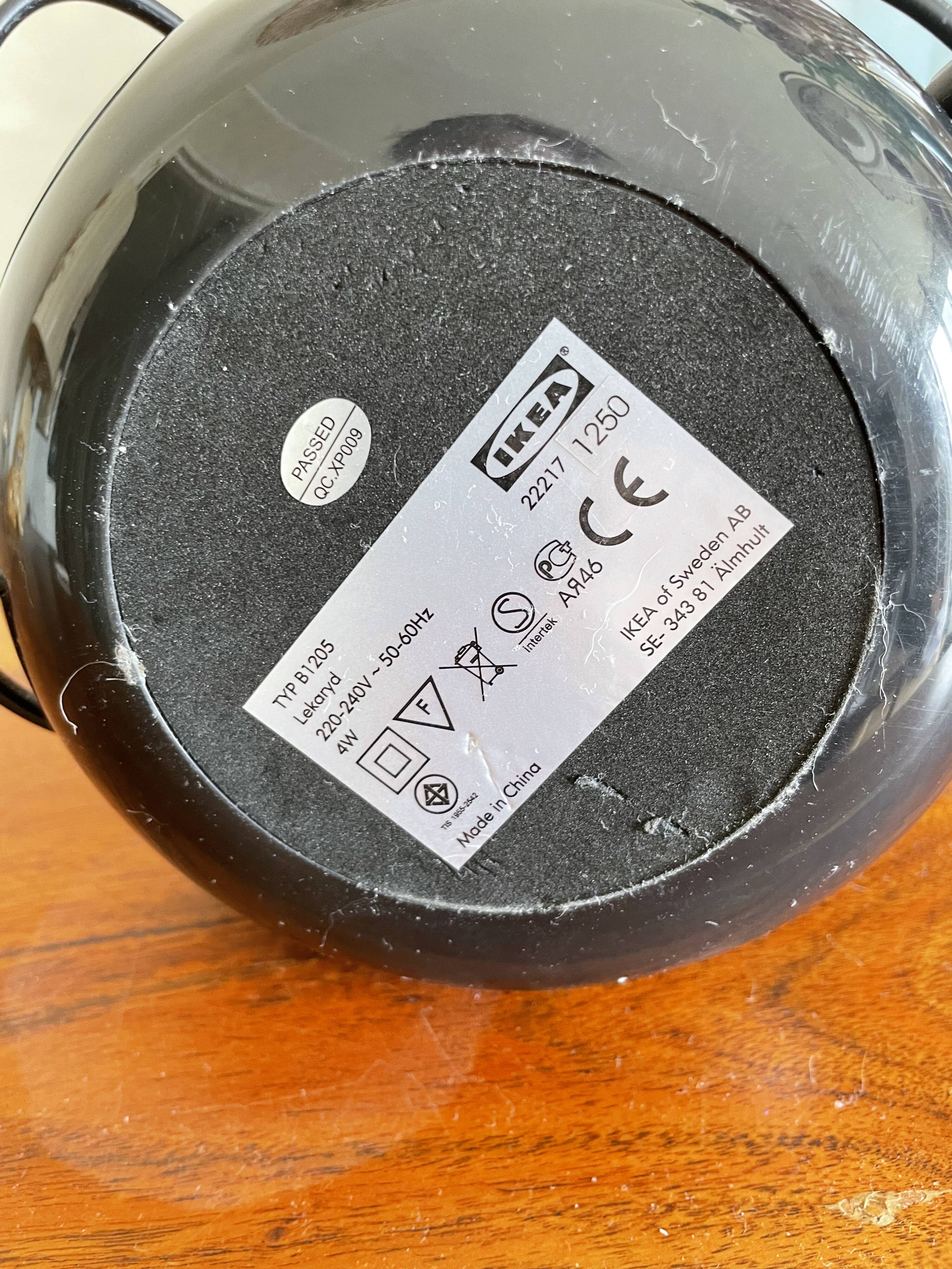 Lampe vide poche Space age Ikea