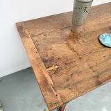 19th century walnut drapery table 2m1