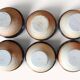 6 stoneware cups by Pierre Digan / La Borne