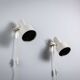 Pair of adjustable wall lamps designed by Per Sundstedt for Kosta Lampan