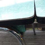 Formica and chrome-plated metal table