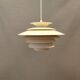 Danish hanging lamp in cracked white colour. produced by Design-Light in the 1980s, model Sofia.