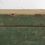Coffre en bois massif vert, c.1920