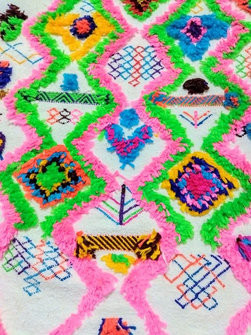 Tapis berbère marocain tribal coloré 280 x 140cm