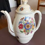 Cafetière en porcelaine à motifs floraux