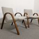Pair of Bow Wood armchairs from the 50s/60s by Steiner