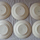 Lot 6 old iron earth dessert plates K&G Lunéville model carnations