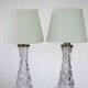 Crystal glass table lamps by Carl Fagerlund for Orrefors, Sweden.