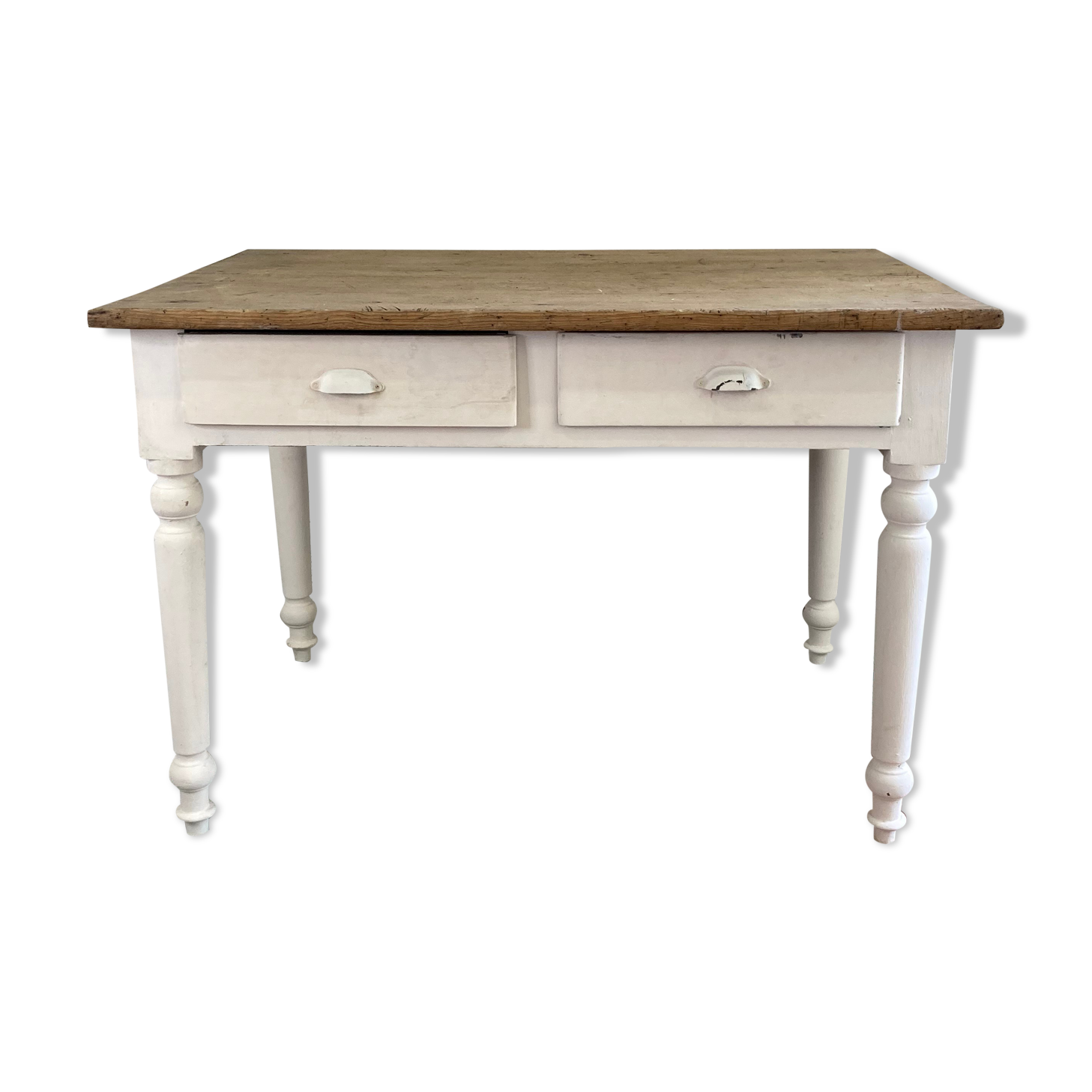 Bistro table feet turned