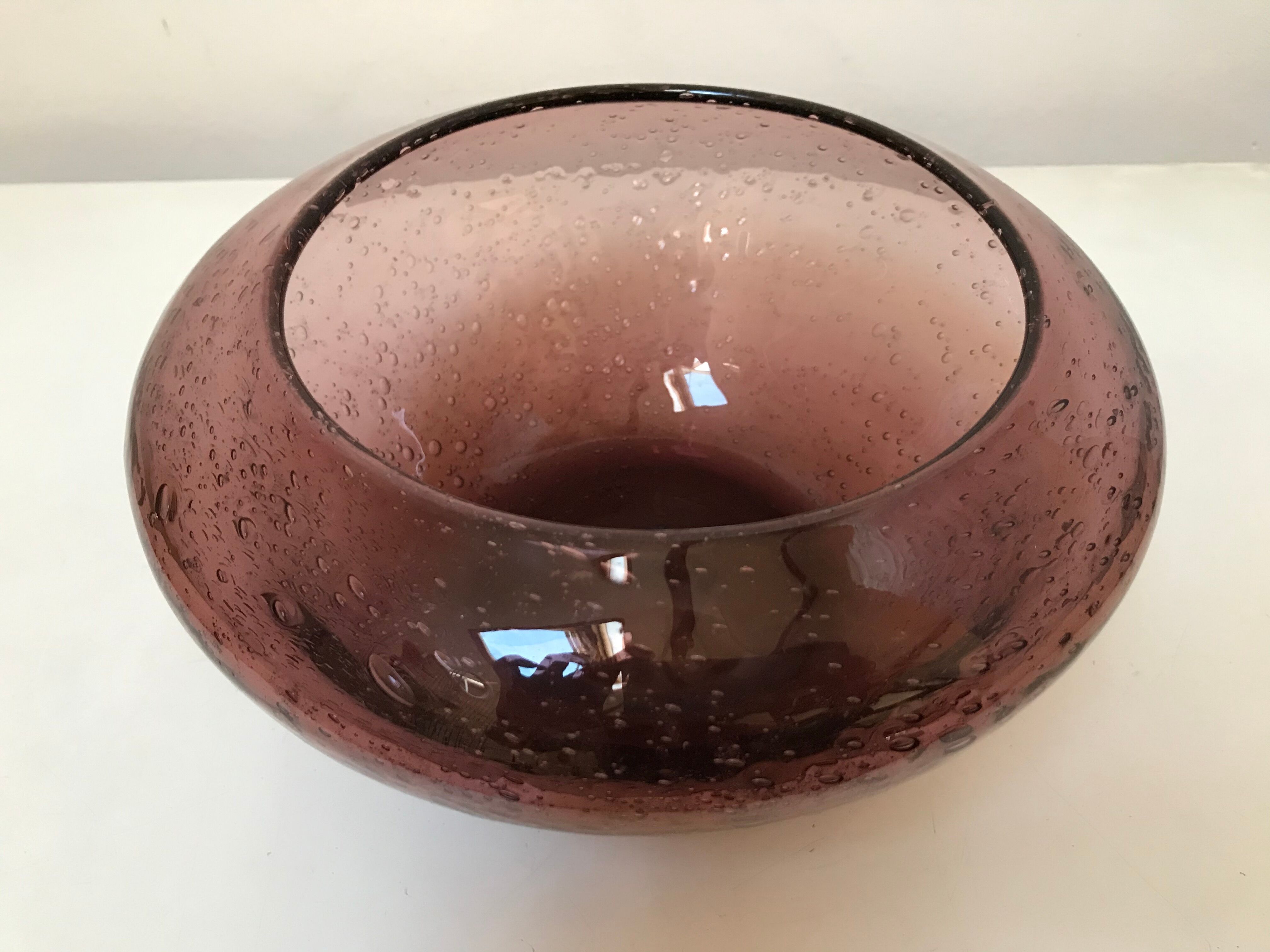 Glass vase blown by Bendor House