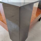 Elm magnifying glass low table circa 1980