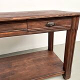Small pine drapery table from the 1950s