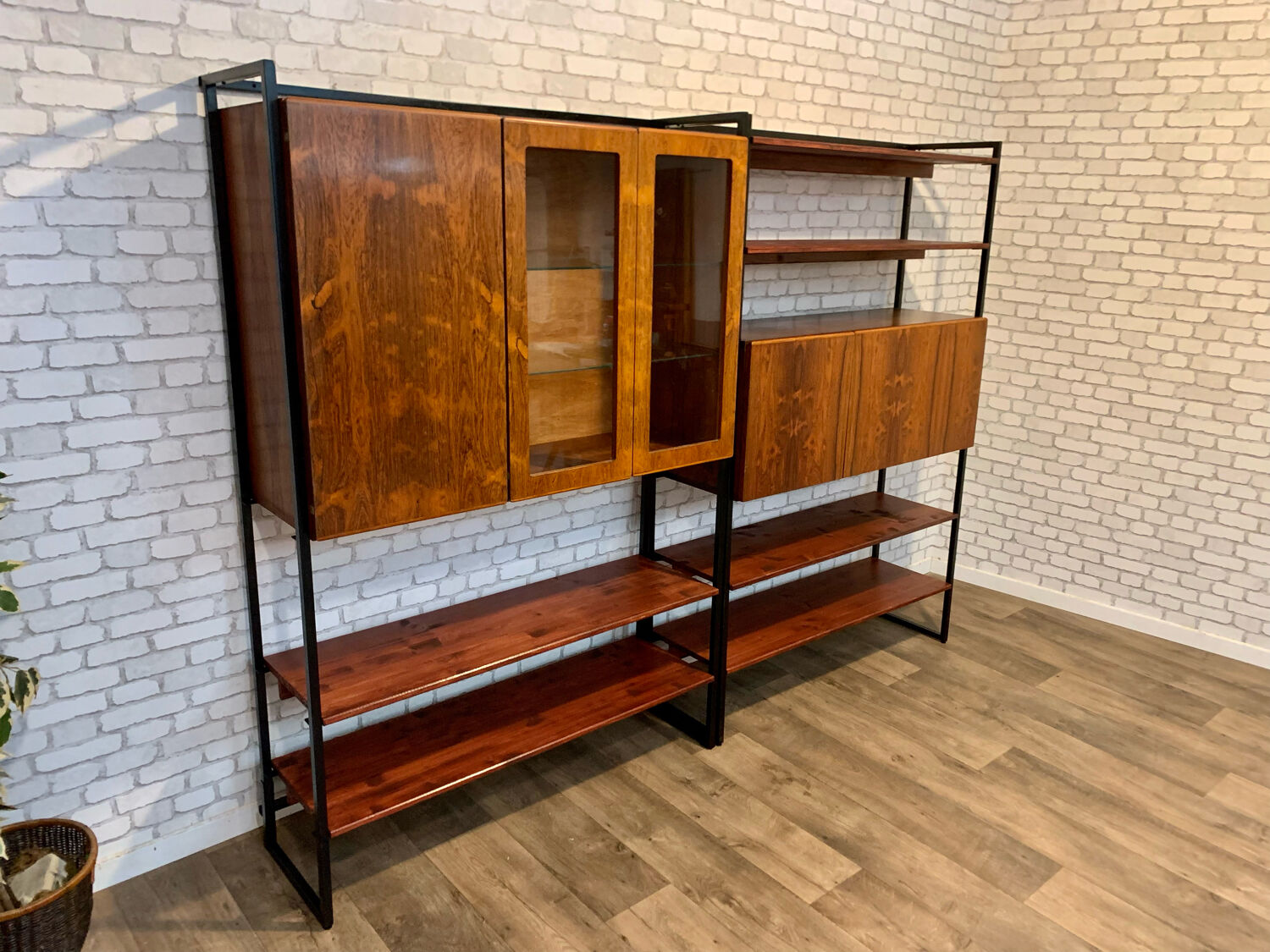 Vintage modular rosewood bookcase 1960