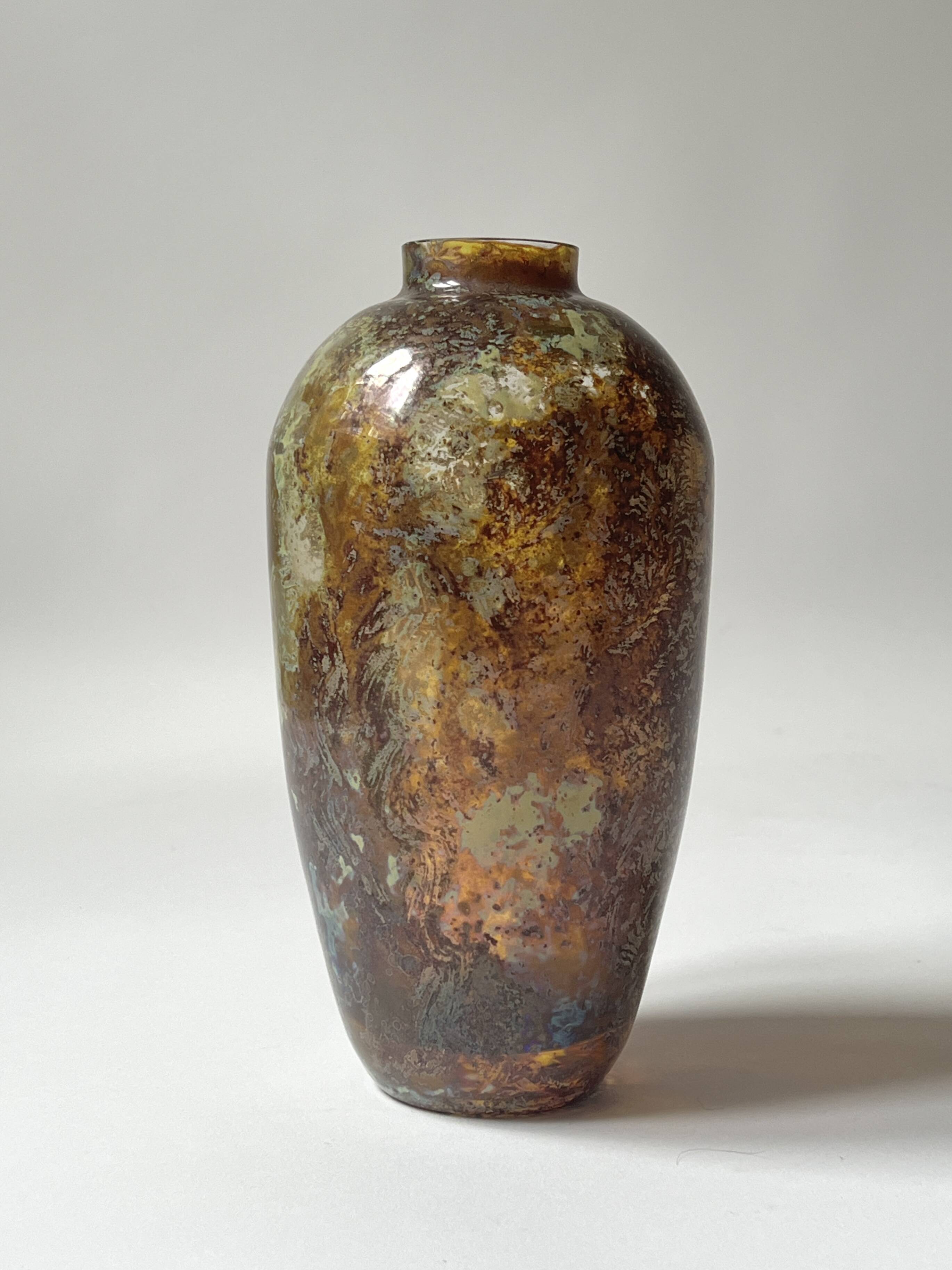 Unique piece 'art cs' handmade - glass vase, circa 1970