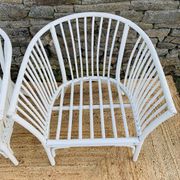 Salon rotin blanc