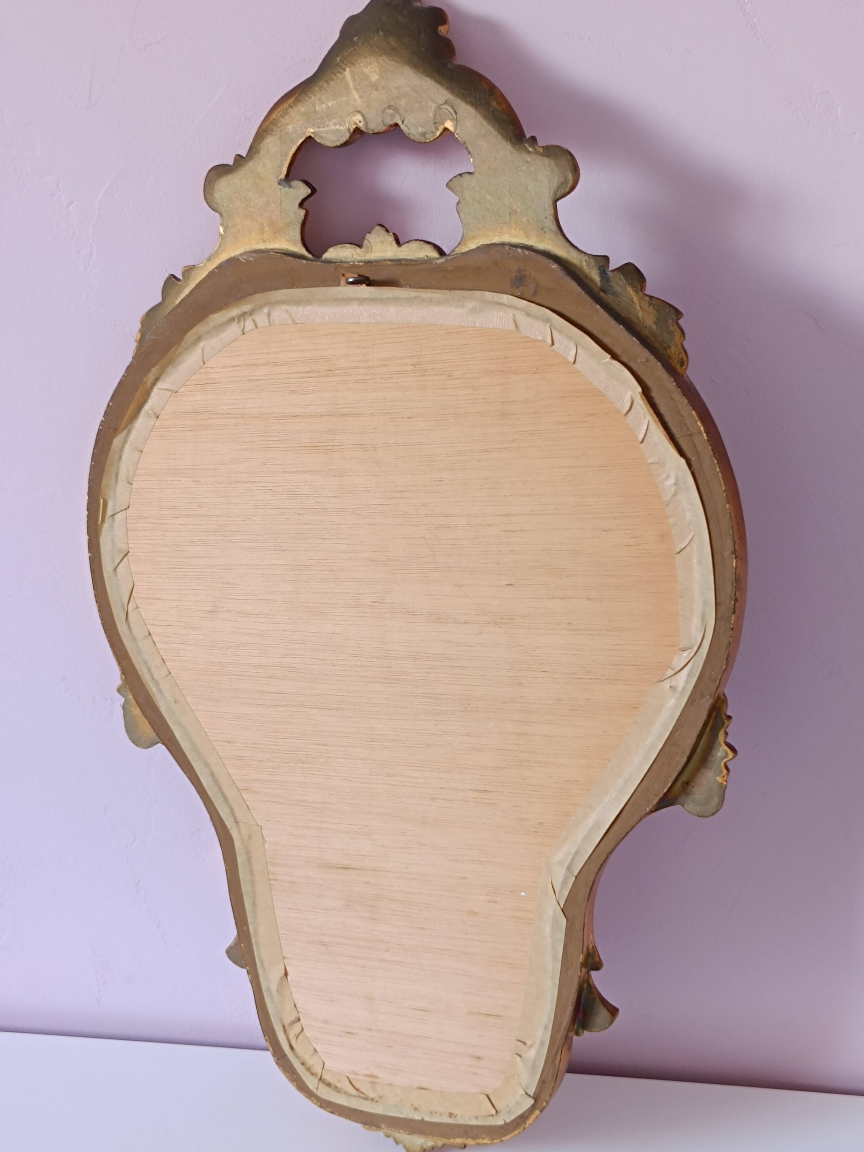 Baroque style gilded wooden mirror