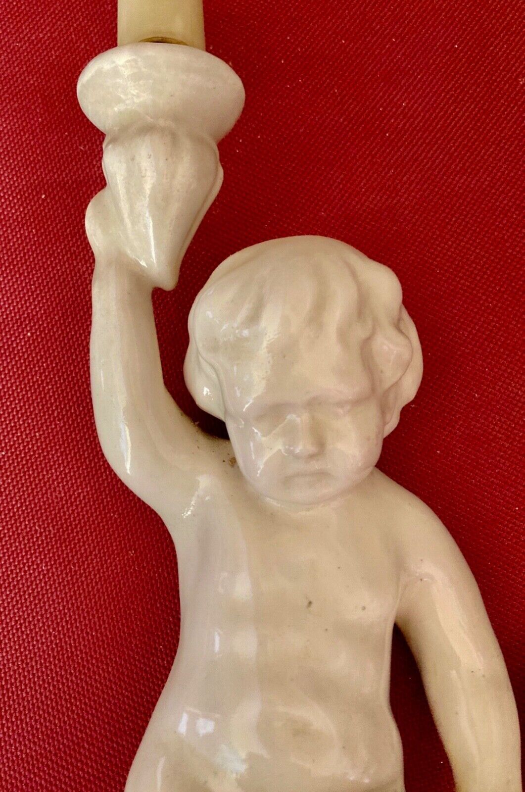 Wall lamp glazed ceramic representing a putti fca lisboa portugal sant anna