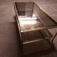 Vintage 80's brass coffee table, glass tops