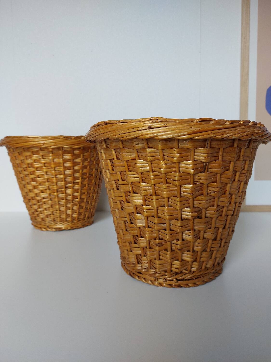 Woven Wicker Plant Pots