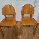 Pair of pine chairs, designed by Rainer Daumiller, Denmark 1970s