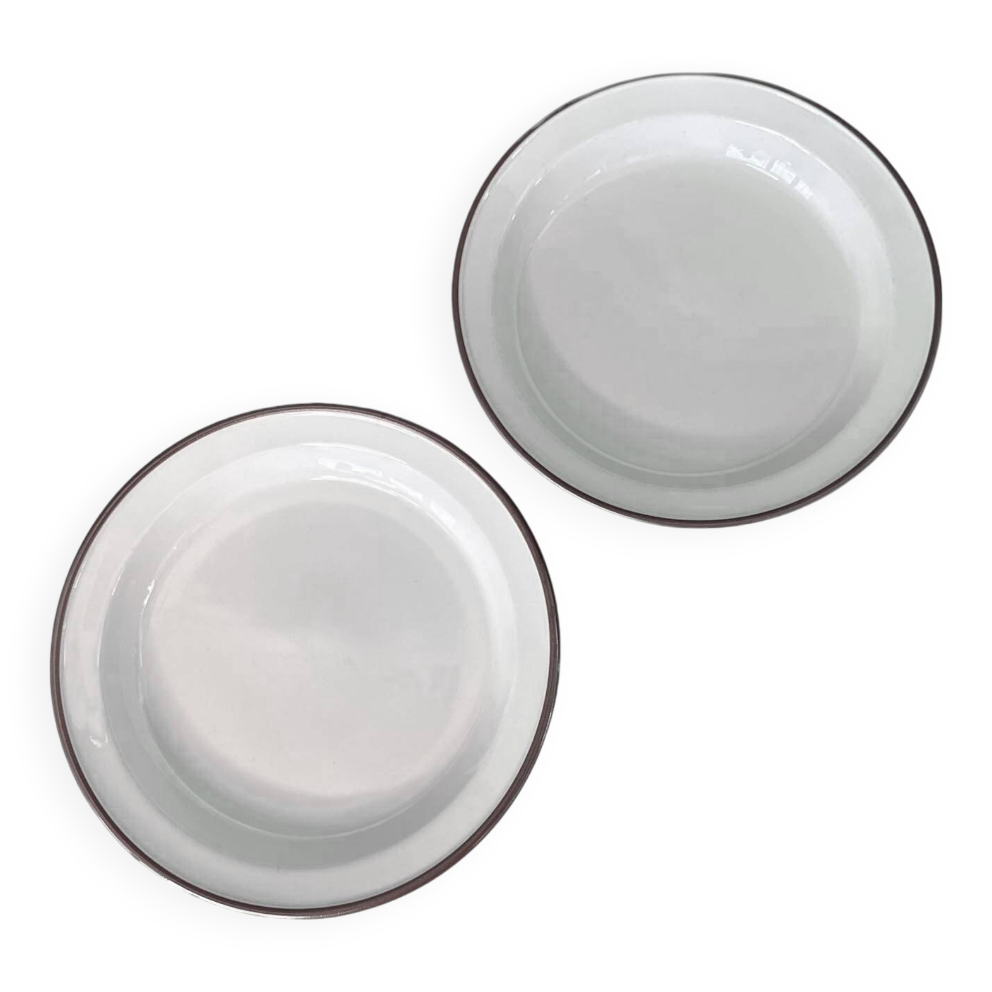 Set of 2 Royal Copenhagen handmade deep plates 'Domino', no. 14925