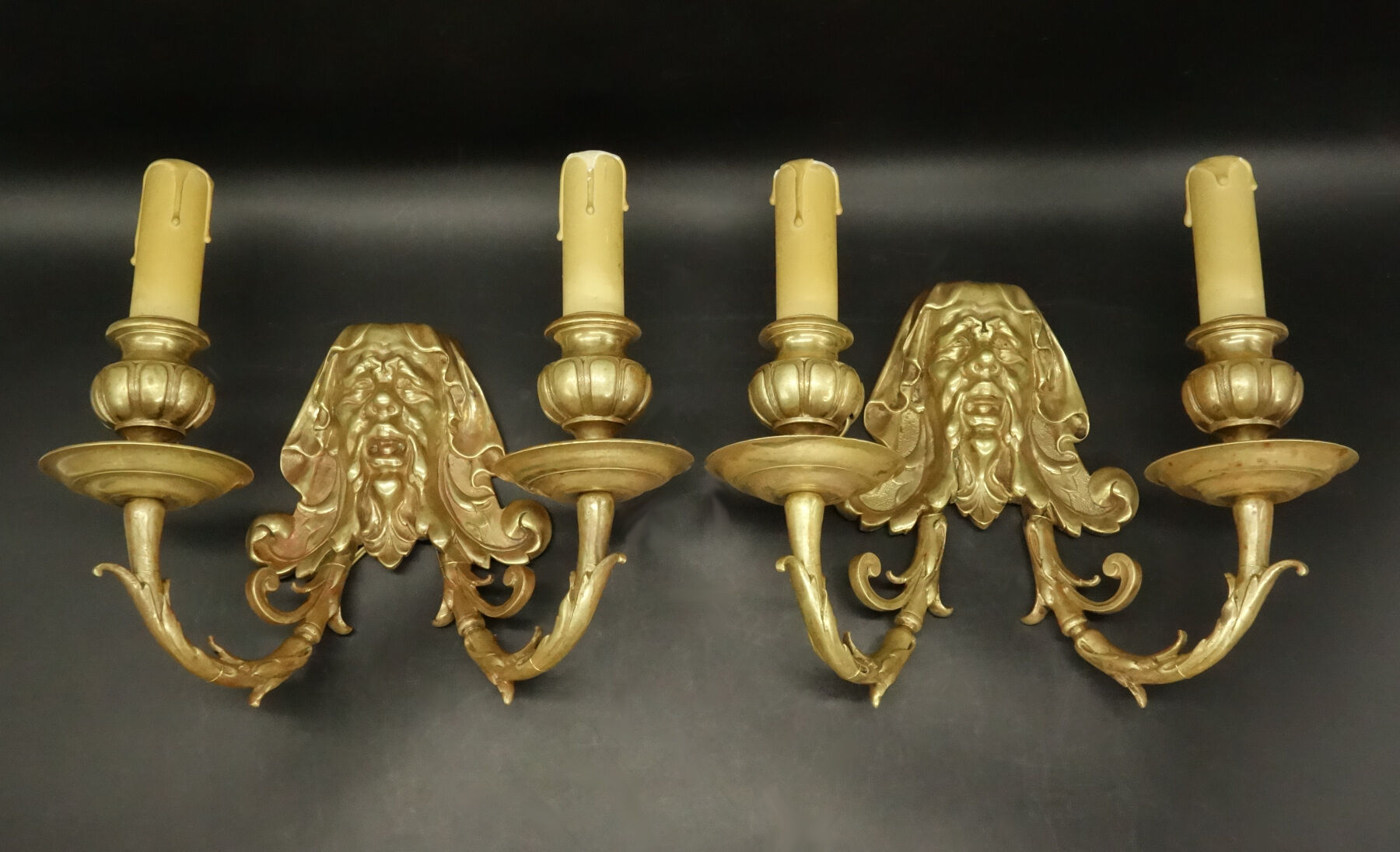 Pair of Japanese orientalist sconces of the nineteenth century