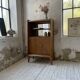 Meuble de rangement secrétaire chêne années 60