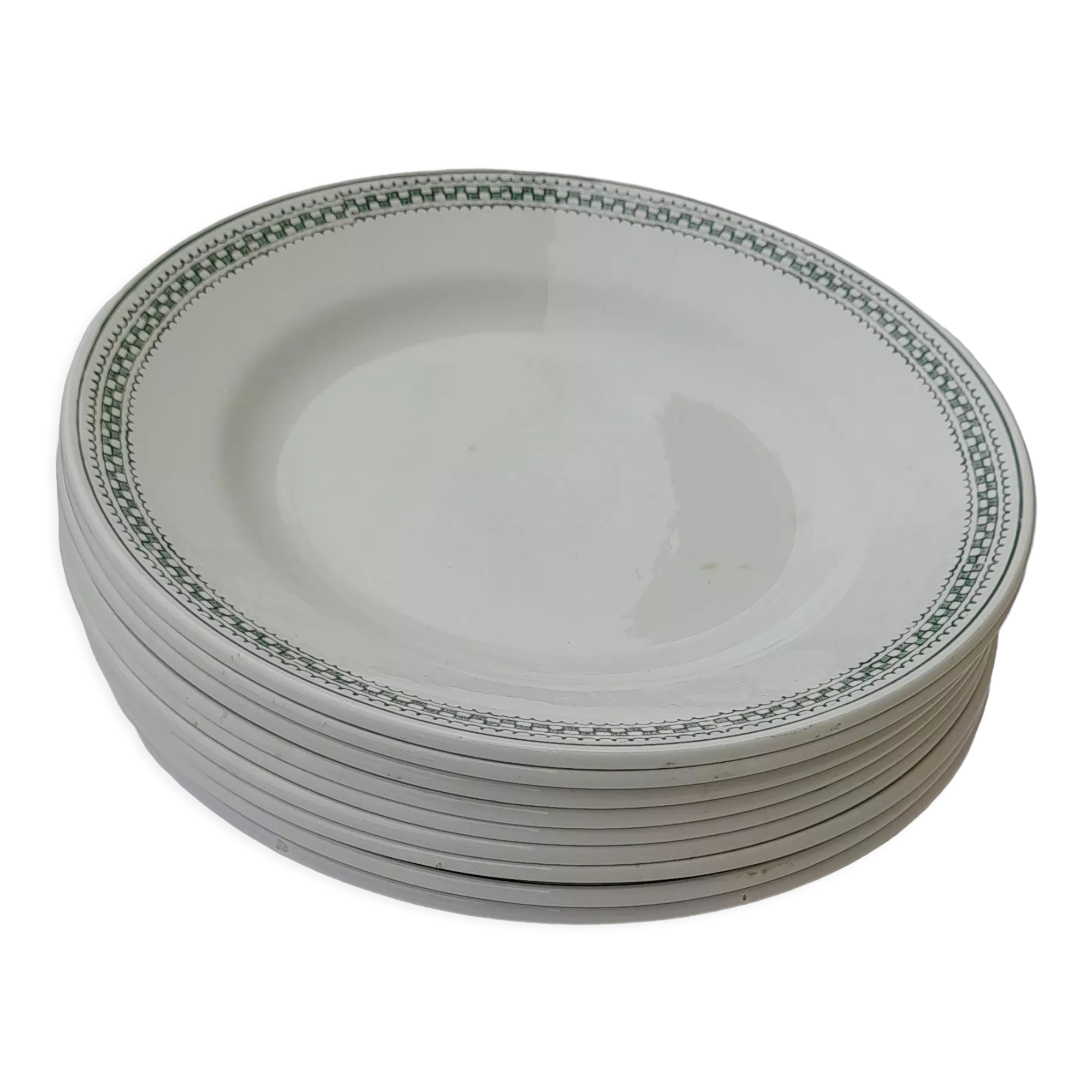 9 plates in earthenware of Saint Amand model 4015 diam 22,5 cm