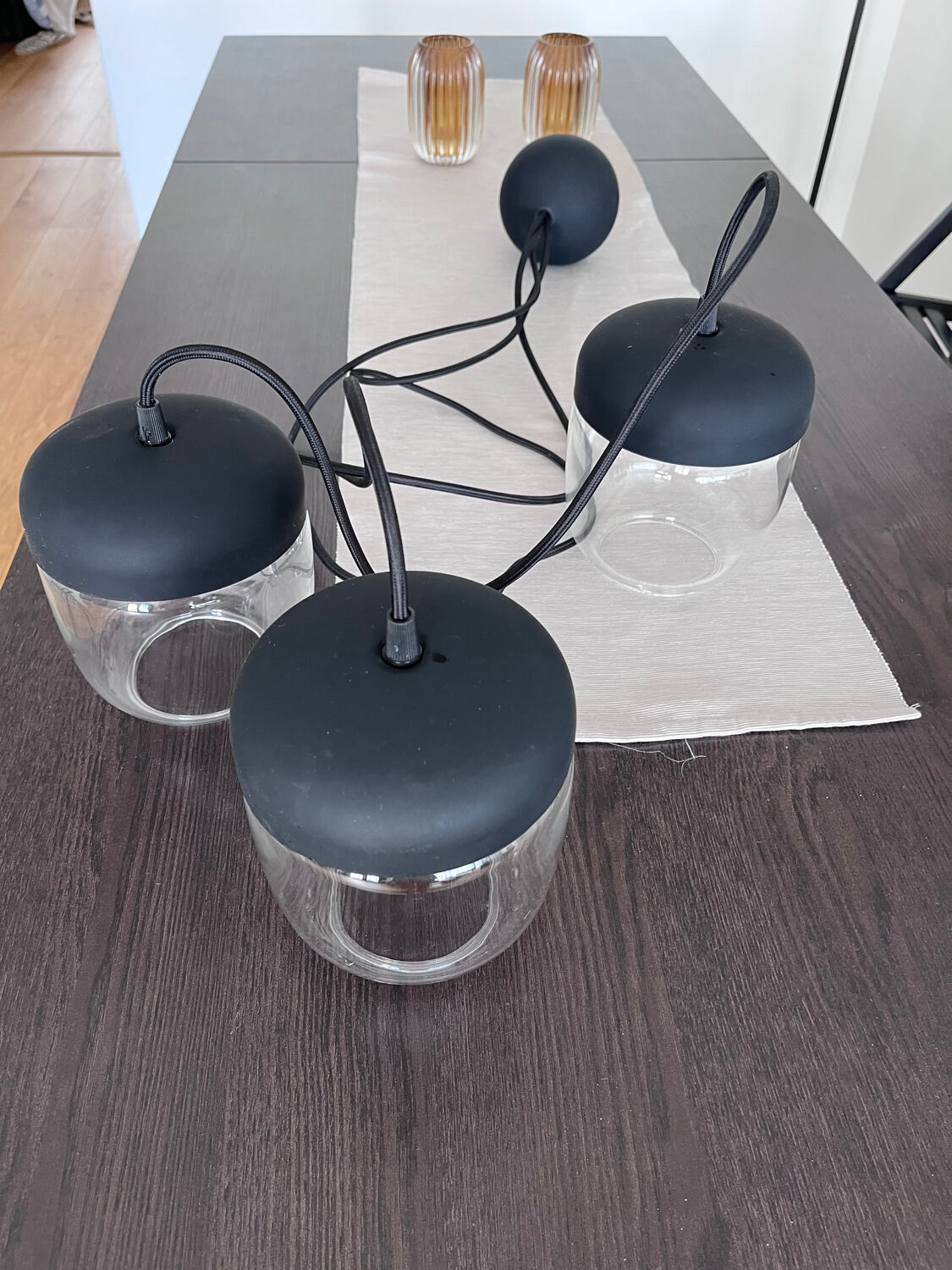 Umage Acorn Cannonball Pendant Lamp Black 3 Lamps